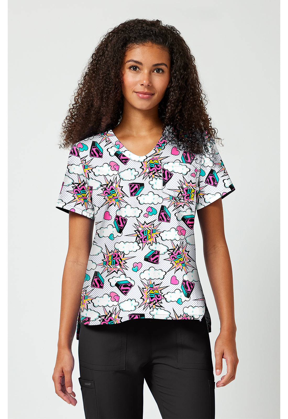 Print V-Neck Top TF 797