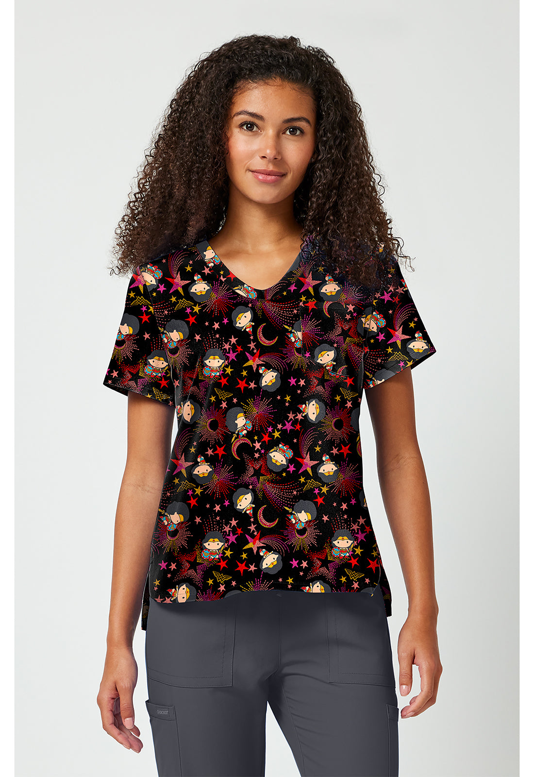 Print V-Neck Top TF 797