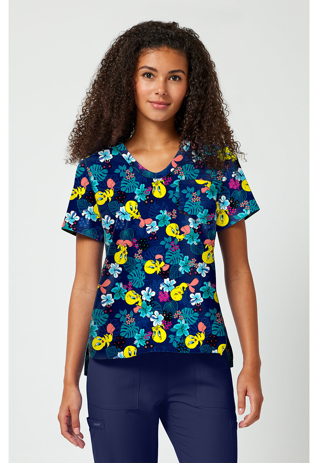 Print V-Neck Top TF 797
