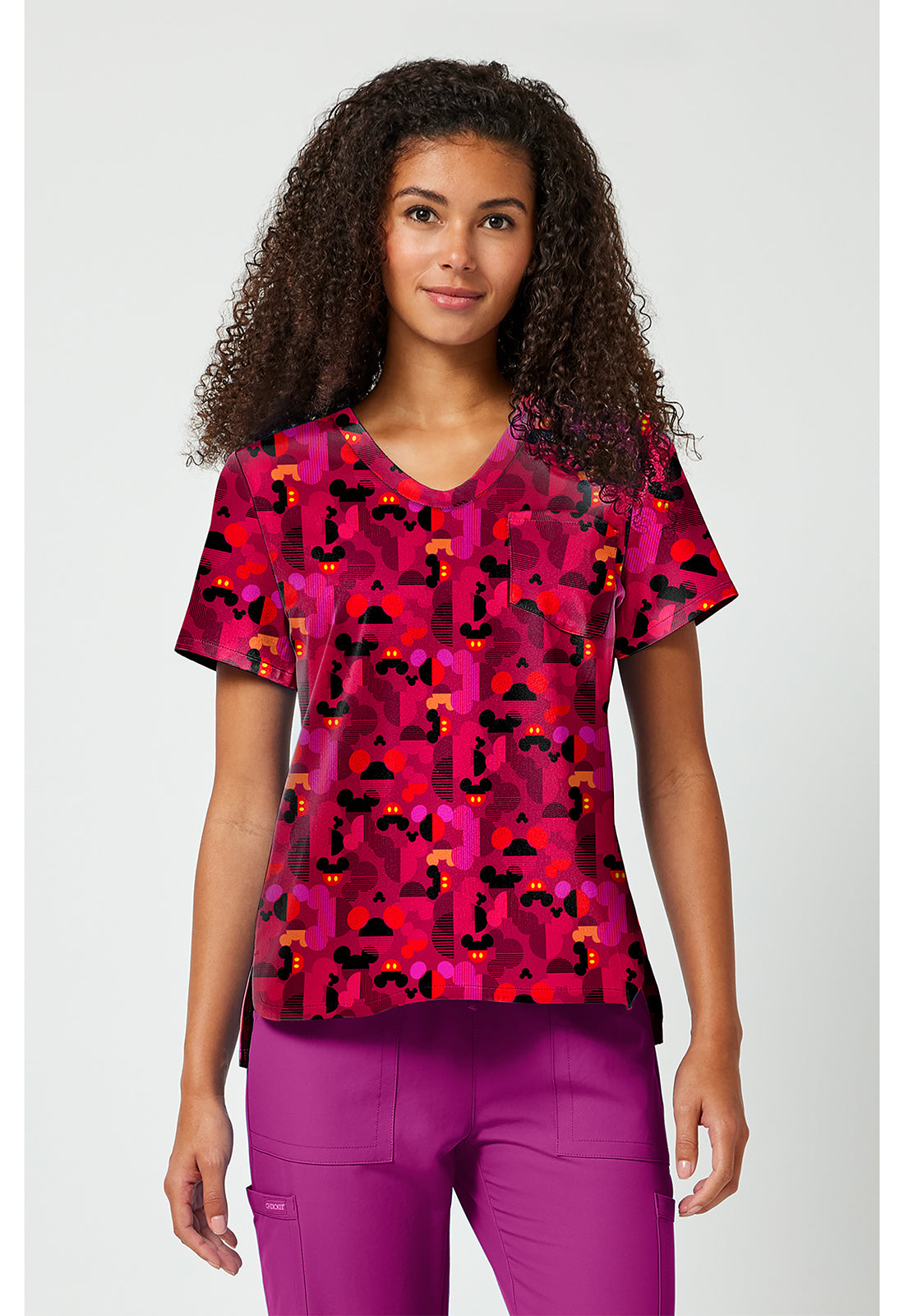 Print V-Neck Top TF 797