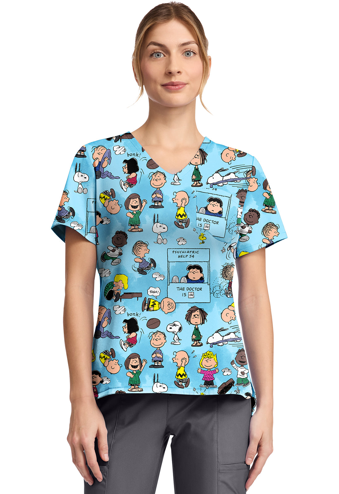 Print V-Neck Top TF 797