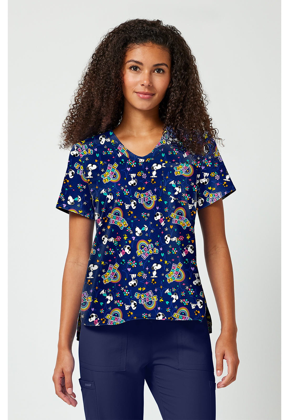 Print V-Neck Top TF 797