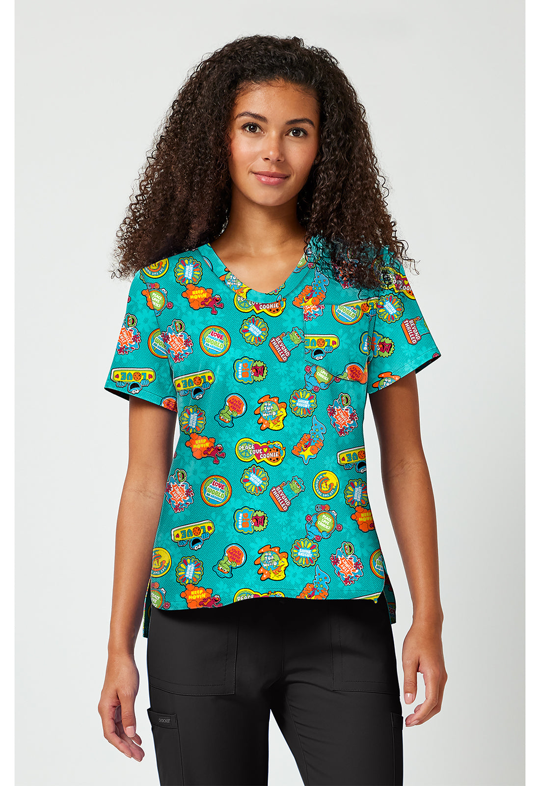 Print V-Neck Top TF 797