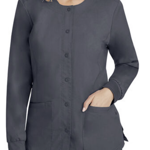 Daisy Snap Warm Up Solid Scrub Jacket