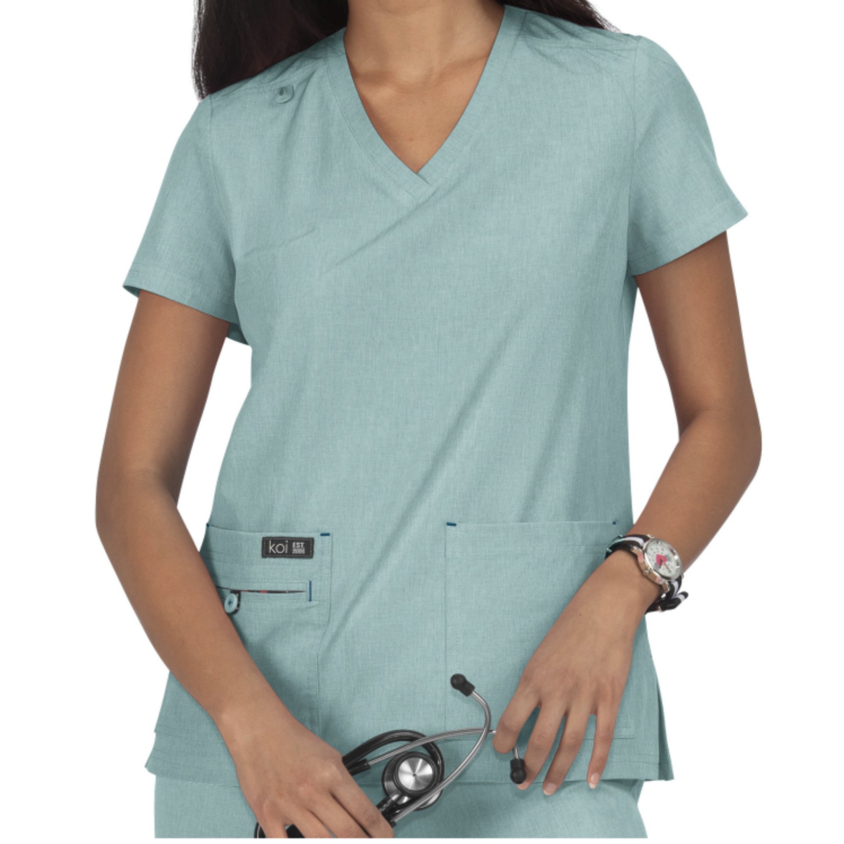Becca Solid Scrub Top