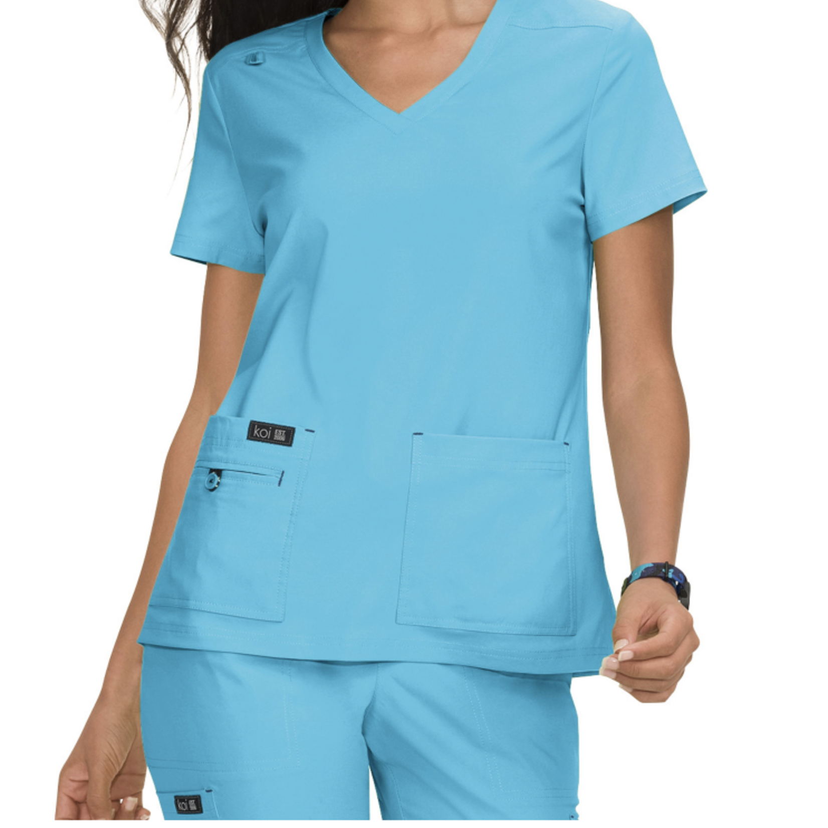Becca Solid Scrub Top