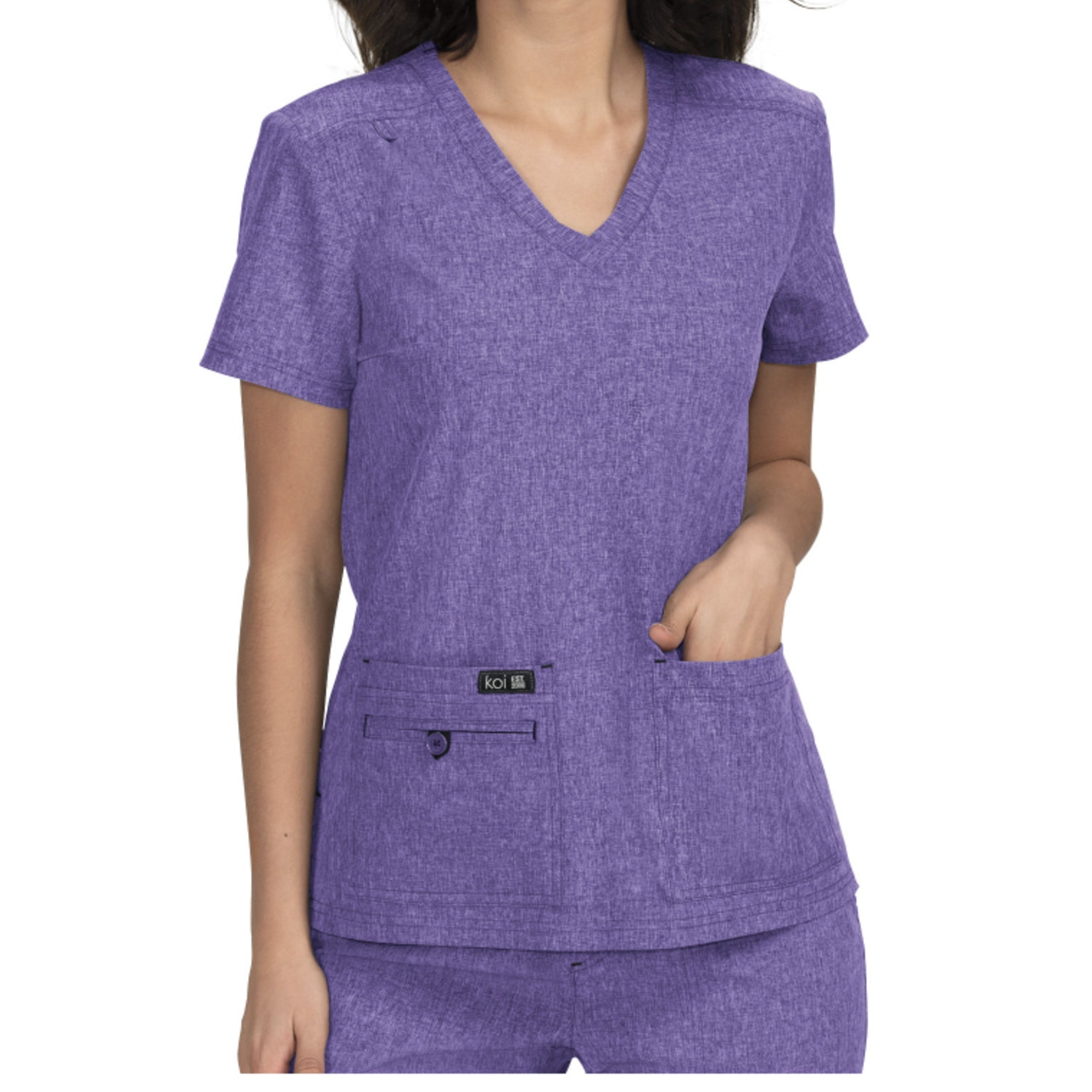 Becca Solid Scrub Top